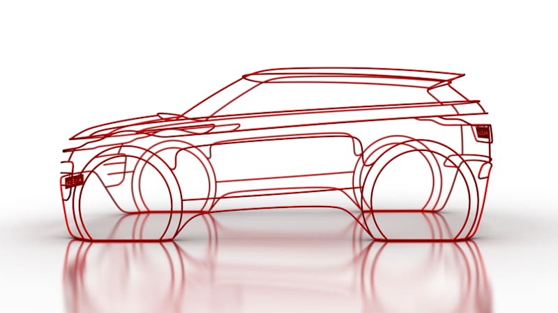 New Range Rover Evoque teased with wire-frame installations